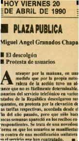 
El descolgón. Protesta de usuarios.


