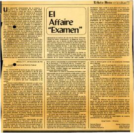 
El affaire ´examen´.


