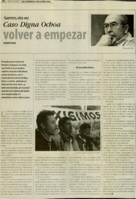 
Caso Digna Ochoa volver a empezar.


