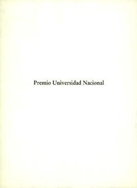 
Premio Universidad Nacional.



