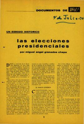 
Un esbozo historico las elecciones presidenciales.


