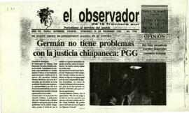
Germán no tiene problemas con la justicia chiapaneca : PGG.


