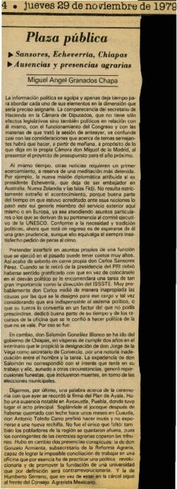 
Sansores, Echeverría, Chiapas. Ausencias y presencias agrarias. El campo en la modernidad de México.


