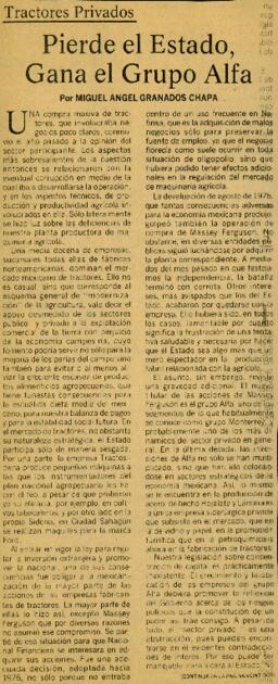 
Pierde el Estado. Gana el grupo Alfa Tractores privados.


