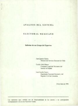 
Análisis del Sistema Electoral Mexicano.


