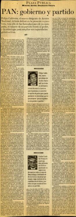 
PAN : gobierno y partido.


