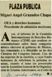 
OEA y derechos humanos. Precedente de admisión mexicana.



