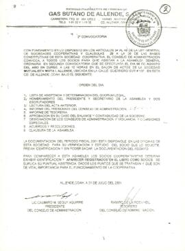 
2° Convocatoria.


