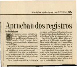 
Aprueban dos registros.


