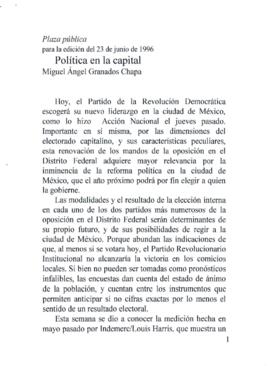 
Política capital.


