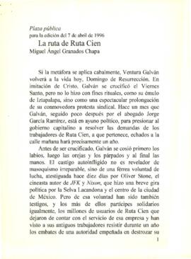 
La ruta de Ruta Cien.


