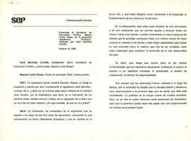 
Entrevista al Secretario de Educación Pública, Miguel Limón Rojas.


