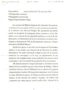 
El despertador mexicano. Propaganda e insurrección.


