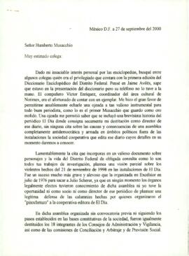 
Señor Humberto Musacchio.


