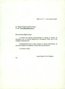 
Muy estimado Miguel Ángel.


