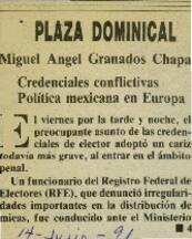 
Credenciales conflictivas, política mexicana en Europa.


