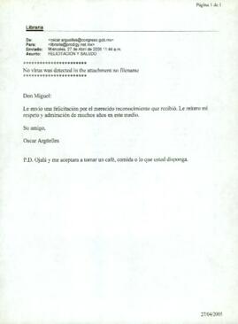 
Felicitación y saludo.


