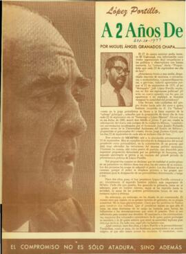 López Portillo: a 2 años de distancia.