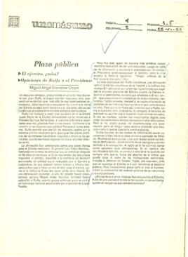 El ejército, ¿tabú? / Opiniones de Rulfo y el Presidente