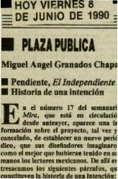 
Pendiente, El lndependiente. Historia de una intención.


