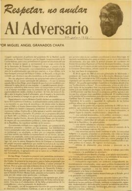 
Respetar, no anular al adversario.



