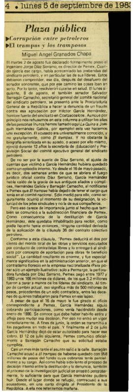 
Corrupción entre petroleros.


