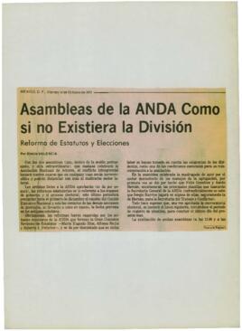 
Asambleas de la ANDA Como si no Existiera la División.


