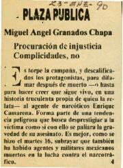 
Procuración de injusticia. Complicidades, no.


