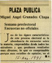 
Semana preelectoral. Encuestas no oficiales.


