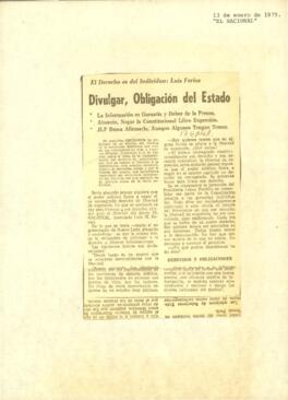 
El Derecho es del Individuo.
Divulgar, obligación del Estado.


