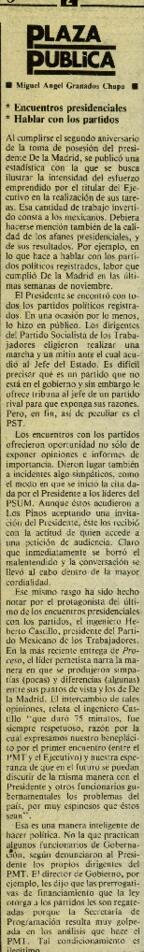 
Encuentros presidendales. Hablar con los partidos.


