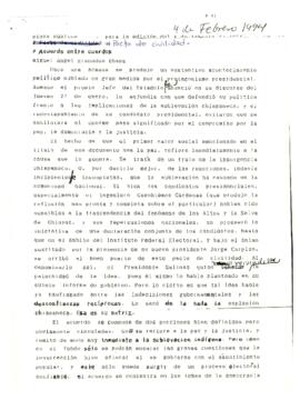 
Pacto de civilidad Acuerdo entre cuerdos.


