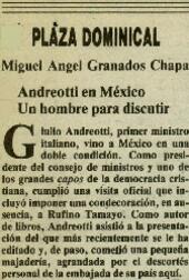 
Andreotti en México, un hombre para discutir.


