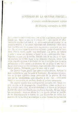 
Sintomas de la guerra proxima.


