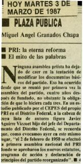 
PRI : la eterna reforma El mito de las palabras.



