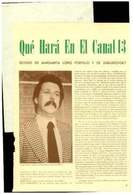
Que hara en el Canal 13.


