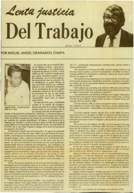 
Lenta justicia del trabajo.


