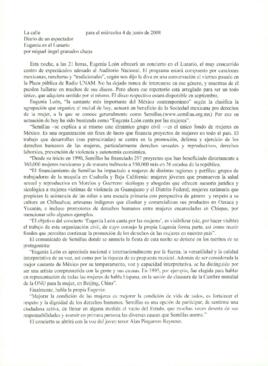 
Eugenia en el Lunario.


