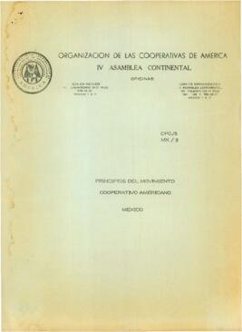 
Principios del Movimiento Cooperativo Americano.


