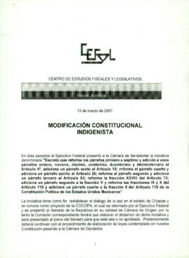 
Modificación constitucional indígenista.


