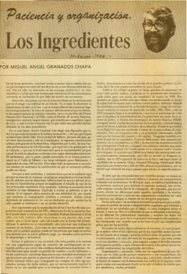 
Paciencia y organización, los ingredientes.


