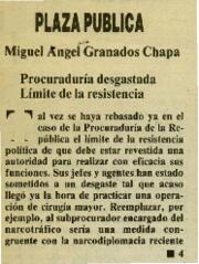 
Procuraduría desgastada. Límite de la resistencia.


