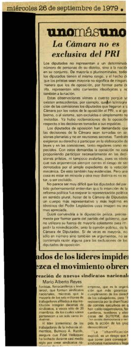 
La cámara no es exclusiva del PRI. Las preguntas de Pablo Gómez. La imagen de un empresario.


