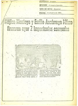 
Mújica Montoya y Emilio Azcárraga Milmo firmaron ayer 2 importantes convenios.


