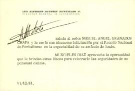 
Felicitación.


