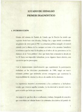 
Estado de Hidalgo primer diagnóstico.


