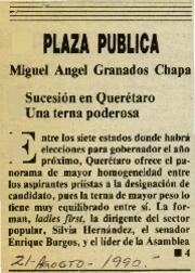 
Sucesión en Querétaro. Una terna poderosa.


