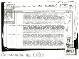 
Constancia de Folio.


