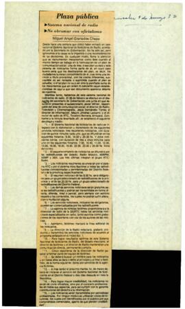 
Sistema nacional de radio.


