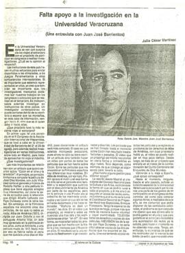 
Falta de apoyo a la Investigación en la Universidad Veracruzana.


